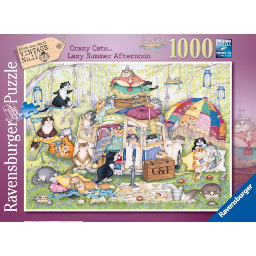 Ravensburger Puzzle 1000 Piece Crazy Cats The Good Life