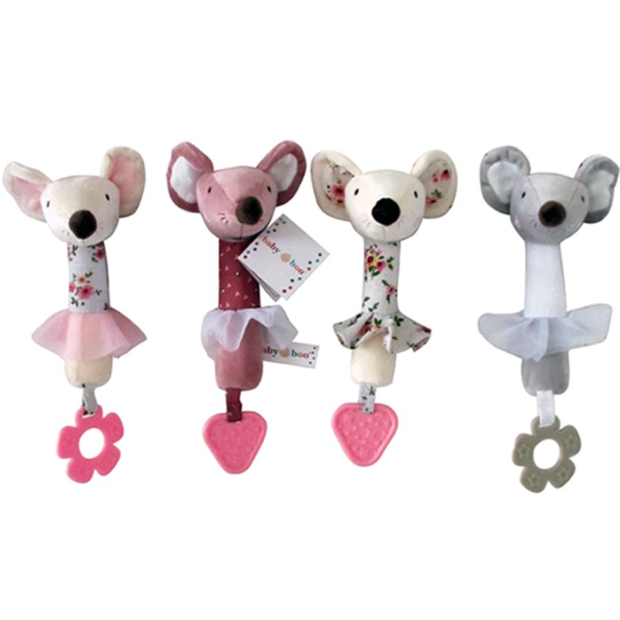 Floral Mouse Squeaker Assorted