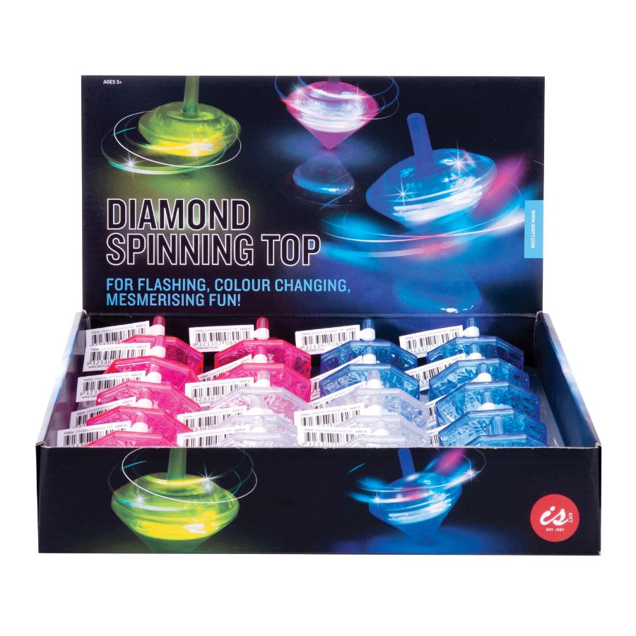 Diamond Light Up Spinning Top Assorted