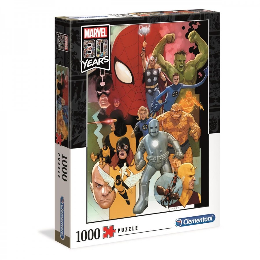 Clementoni Disney Puzzle Marvel 80th Anniversary Impossible Puzzle 1000 Pieces