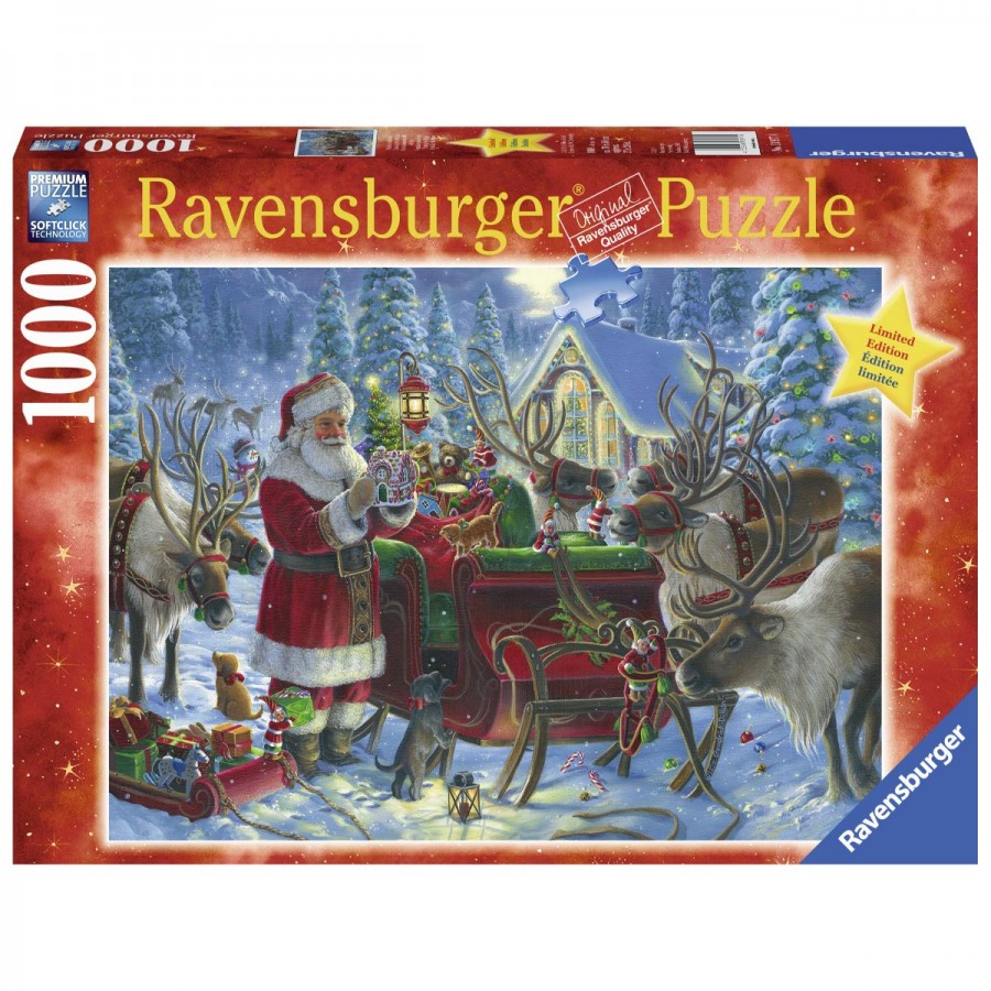 Ravensburger Puzzle 1000 Piece Xmas Packing The Sleigh