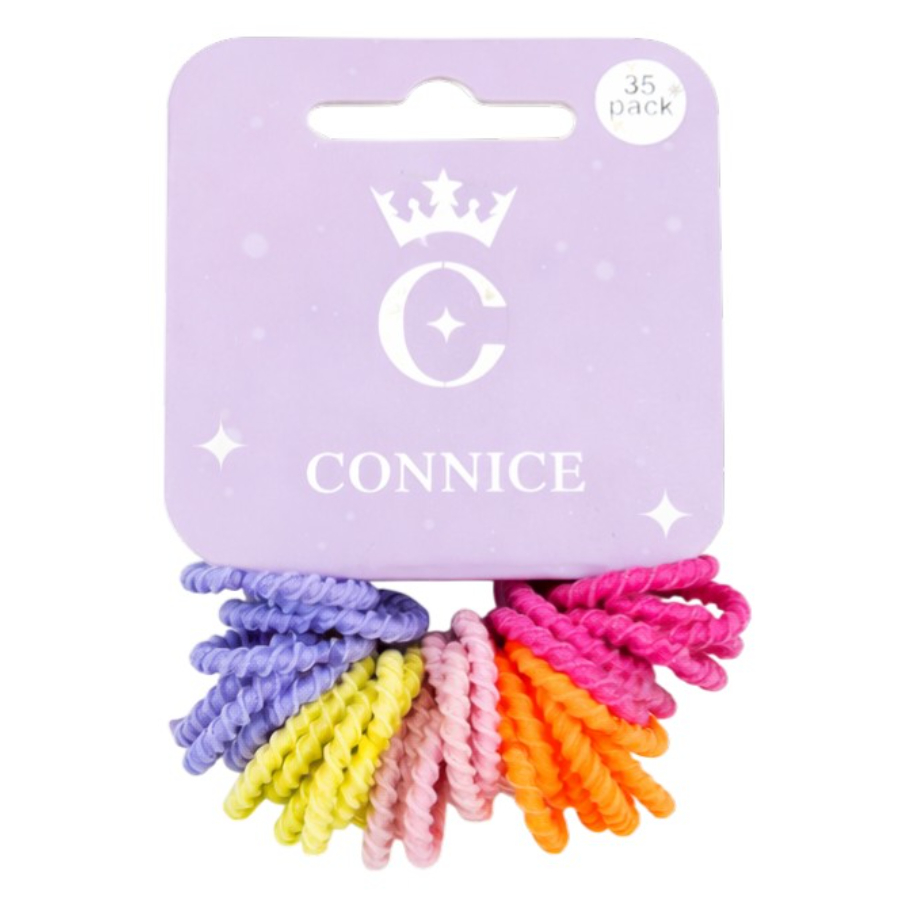 Kids Hair Ties Mini Assorted Colours 35 Pack