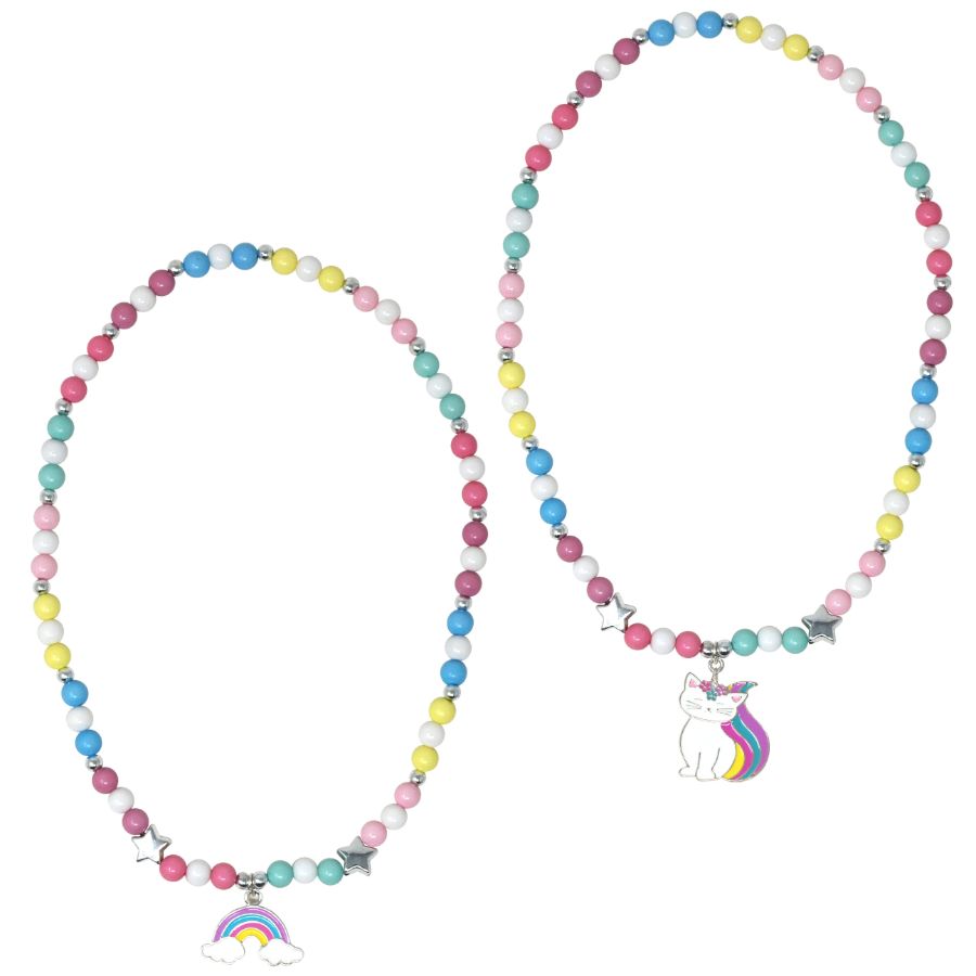 Rainbow Caticorn Beaded Necklace Assorted