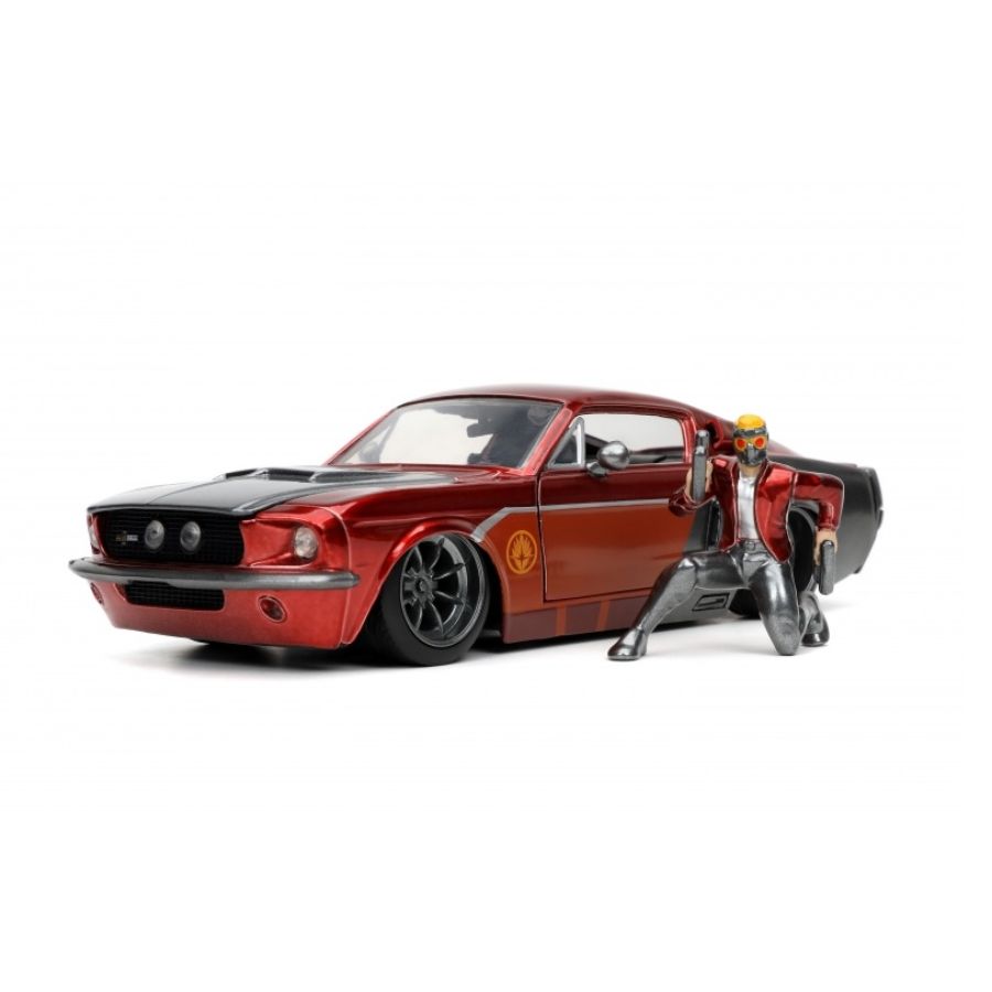 Jada Diecast 1:24 Marvel Superheroes 1967 Ford Mustang Shelby GT500 With Star Lord Figure