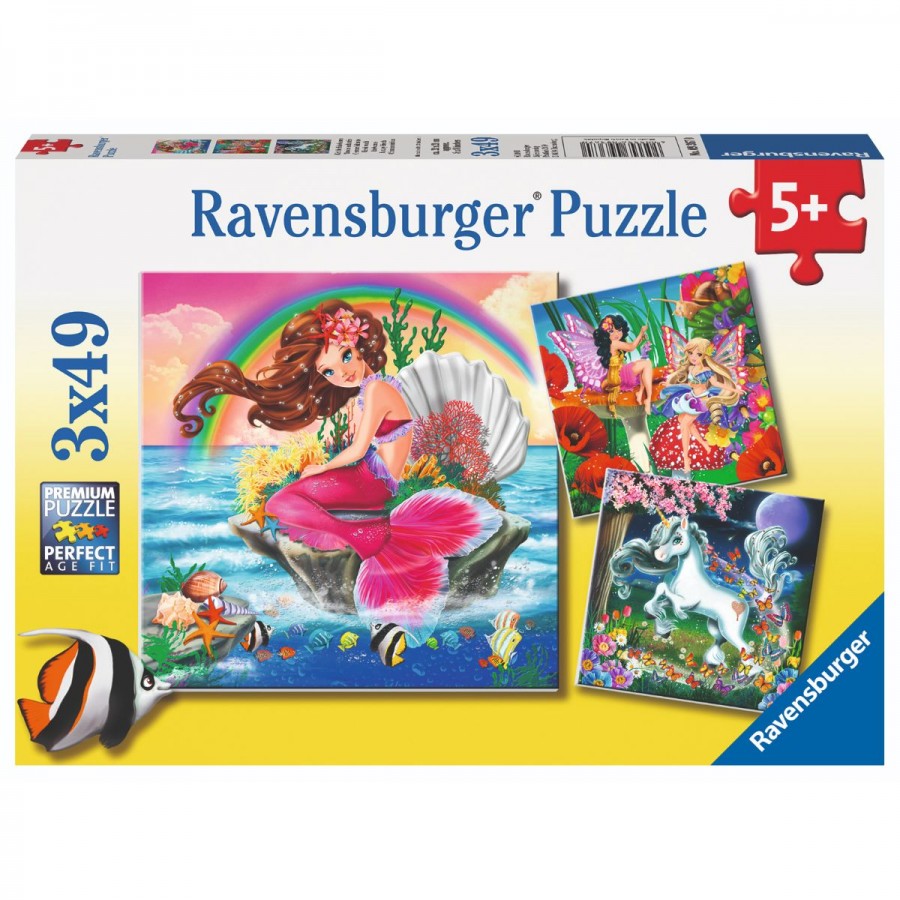 Ravensburger Puzzle 3x49 Piece Mythical Creatures