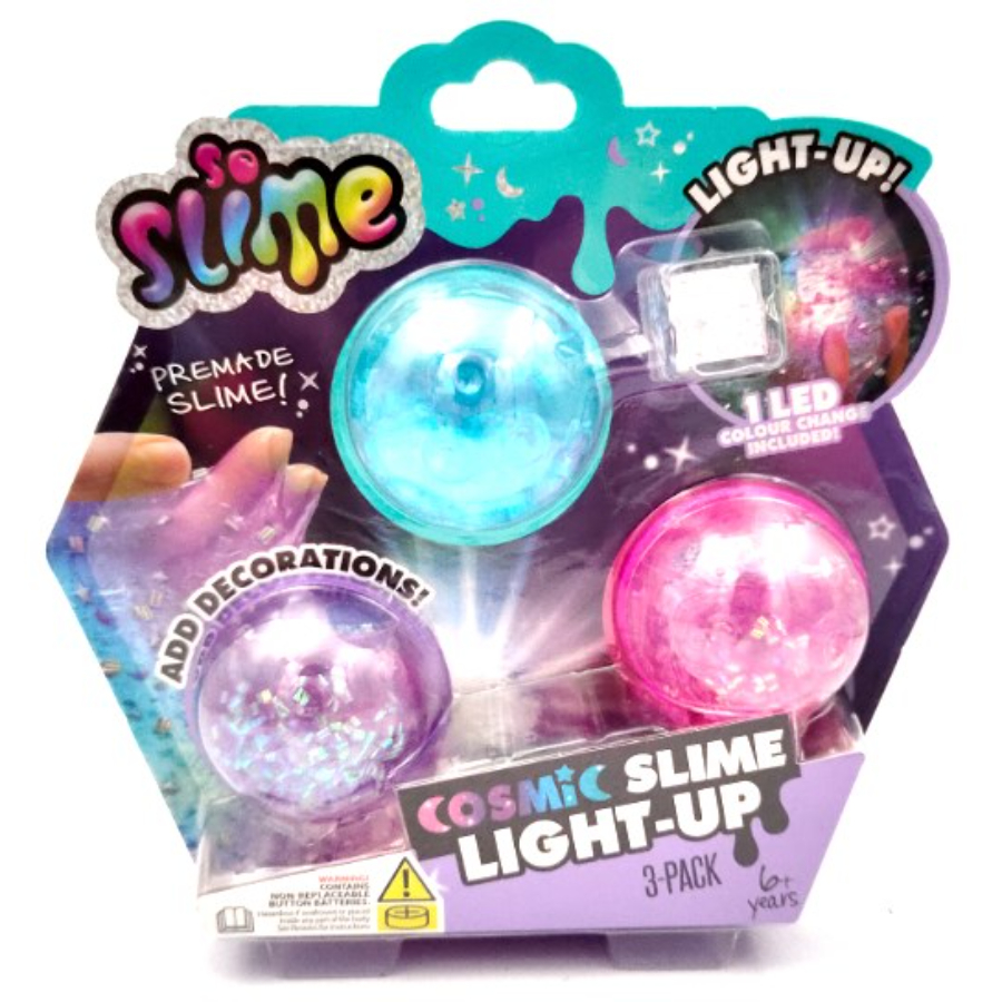 So Slime Light Up Cosmic Slime 3 Pack