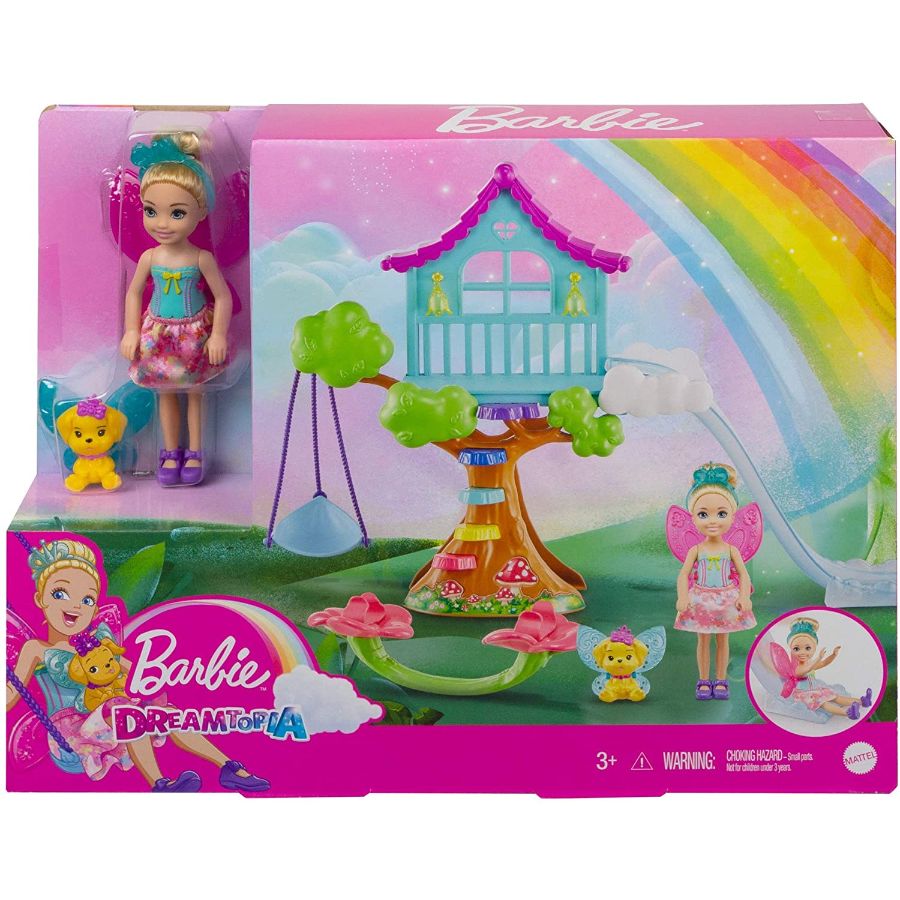 Barbie Dreamtopia Chelsea Fairy Doll & Treehouse Playset Assorted