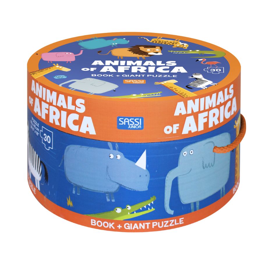 Sassi Book & Giant 30 Piece Puzzle Animals of Africa