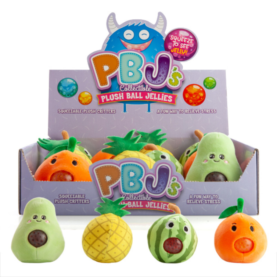 Plush Ball Jellies Squishy Fruits Assorted