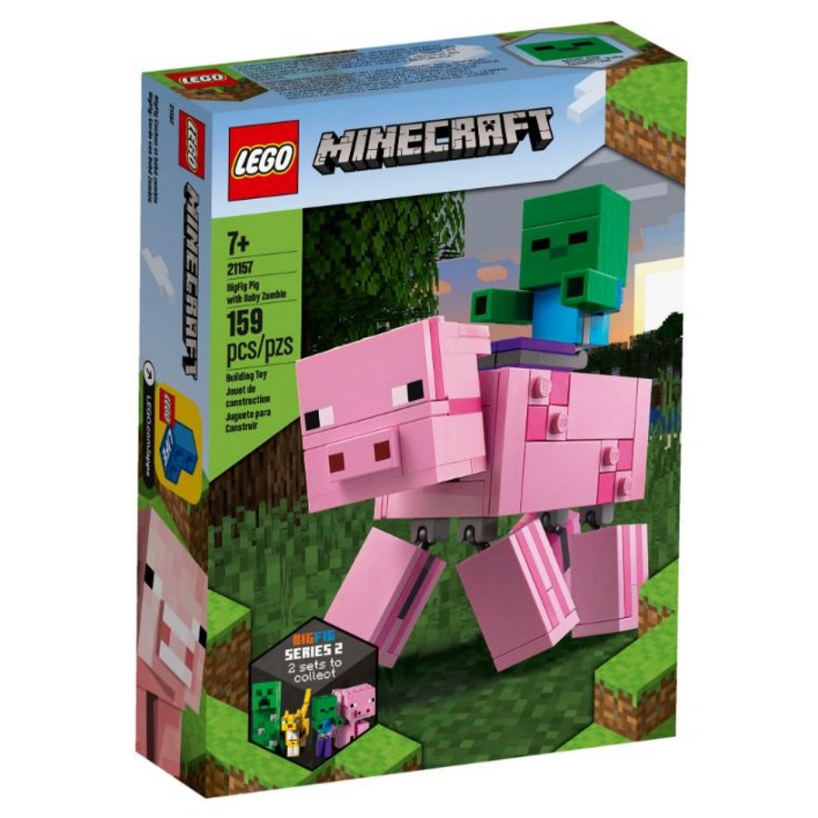 LEGO Minecraft Big Fig Pig With Baby Zombie