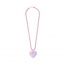 Rhinestone Heart Ballchain Necklace Assorted