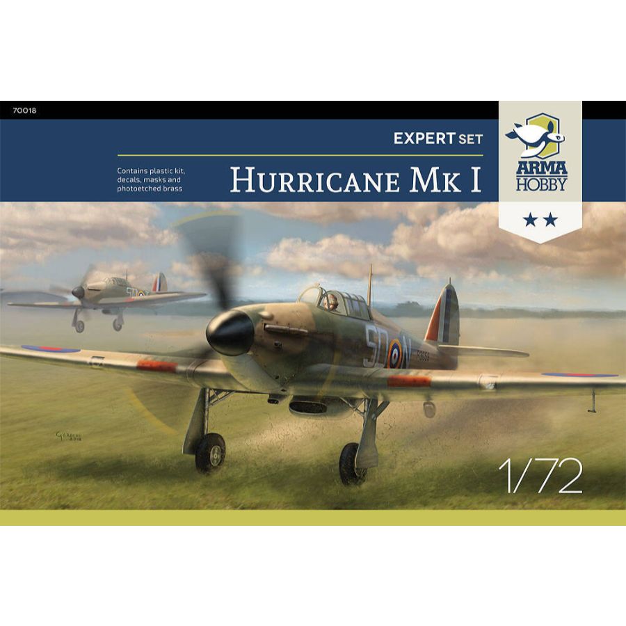Arma Hobby Model Kit 1:72 Hurricane Mk I Expert Set