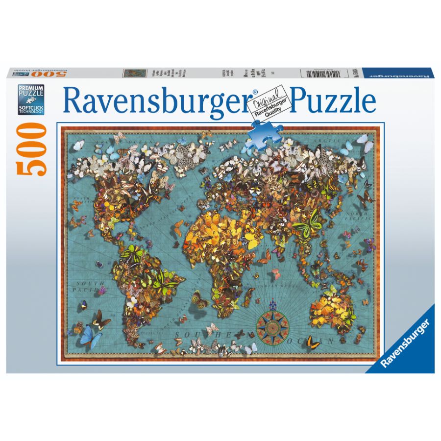 Ravensburger Puzzle 500 Piece World Of Butterflies
