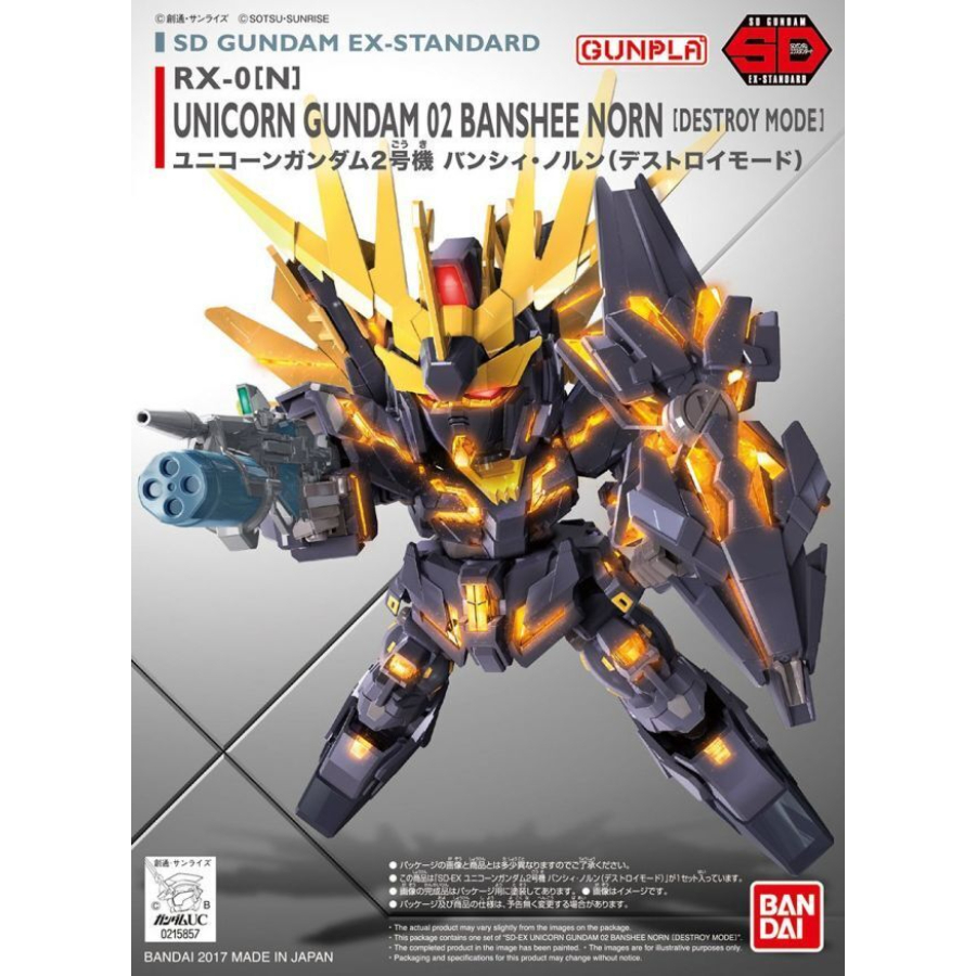 Gundam Model Kit SD Unicorn Gundam Banshee Norn Destroy Mode