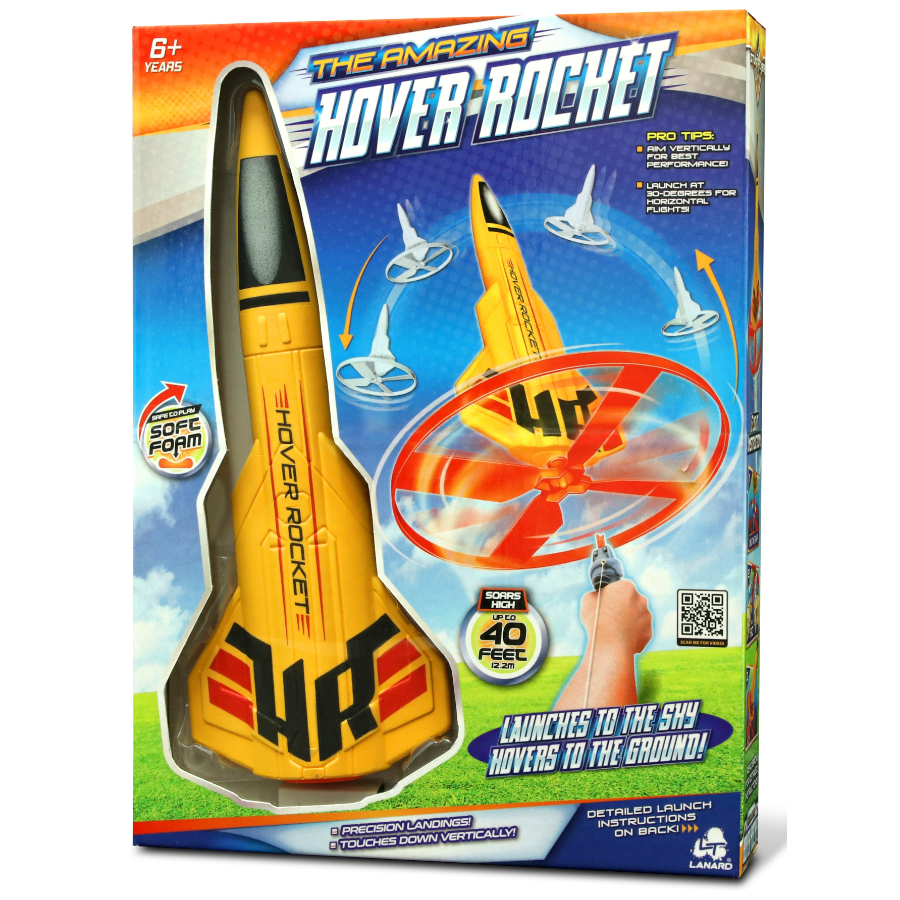 Hover Rocket With Rip Cord Flying Action