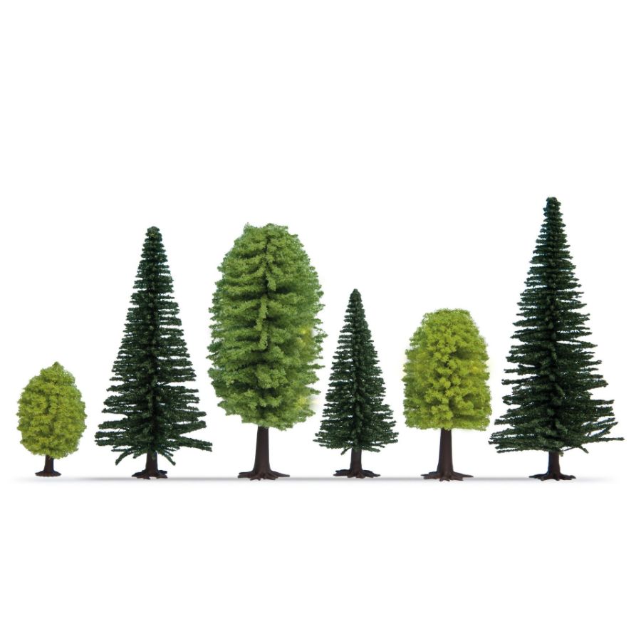 Noch Rail Scenery Trees Mixed Forest 10 Pack 100-140mm