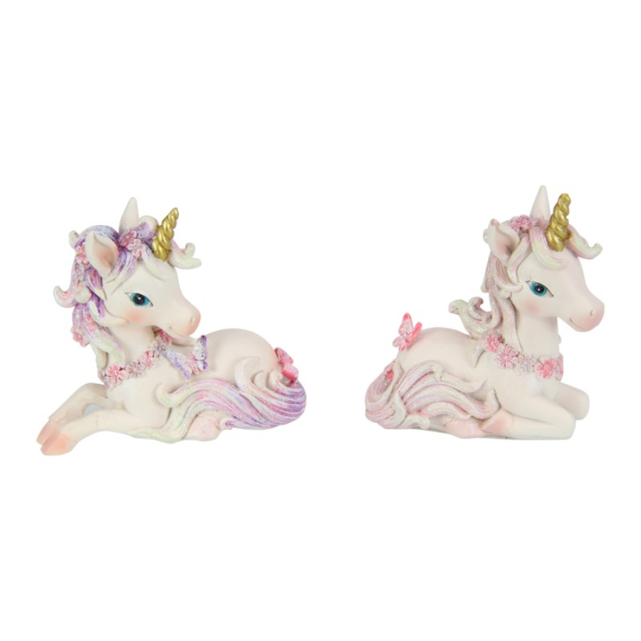 Unicorns With Butterfly Sitting Assorted