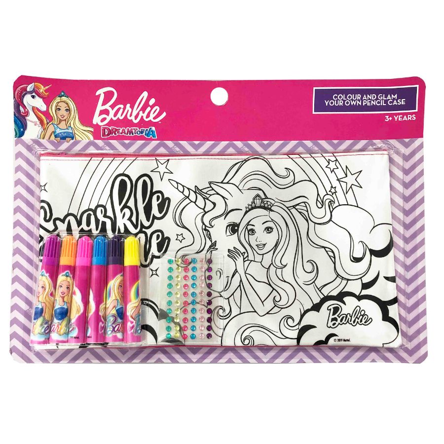 Barbie Colour & Glam Your Own Pencil Case