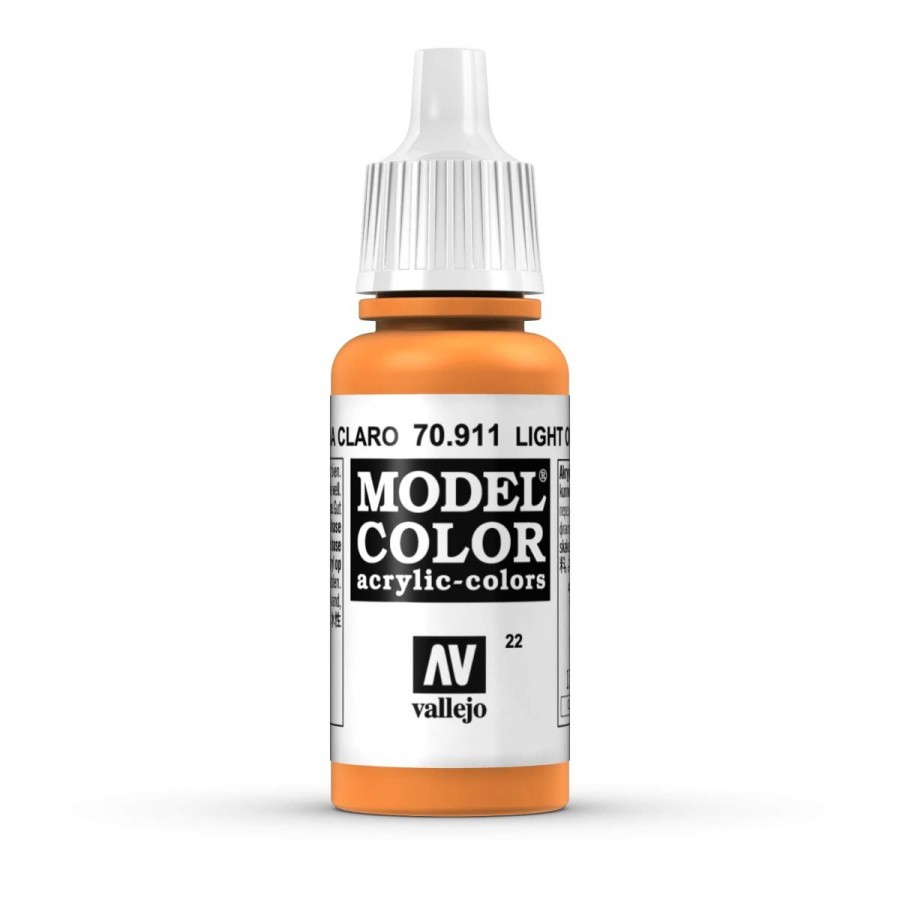 Vallejo Acrylic Paint Model Colour Light Orange 17ml
