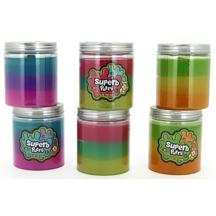 Putty Tricolour Glow In The Dark Assorted 390g