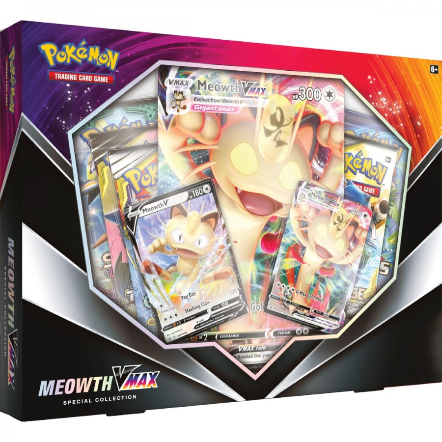 Pokemon TCG Pokemon Meowth VMAX Special Collection Box