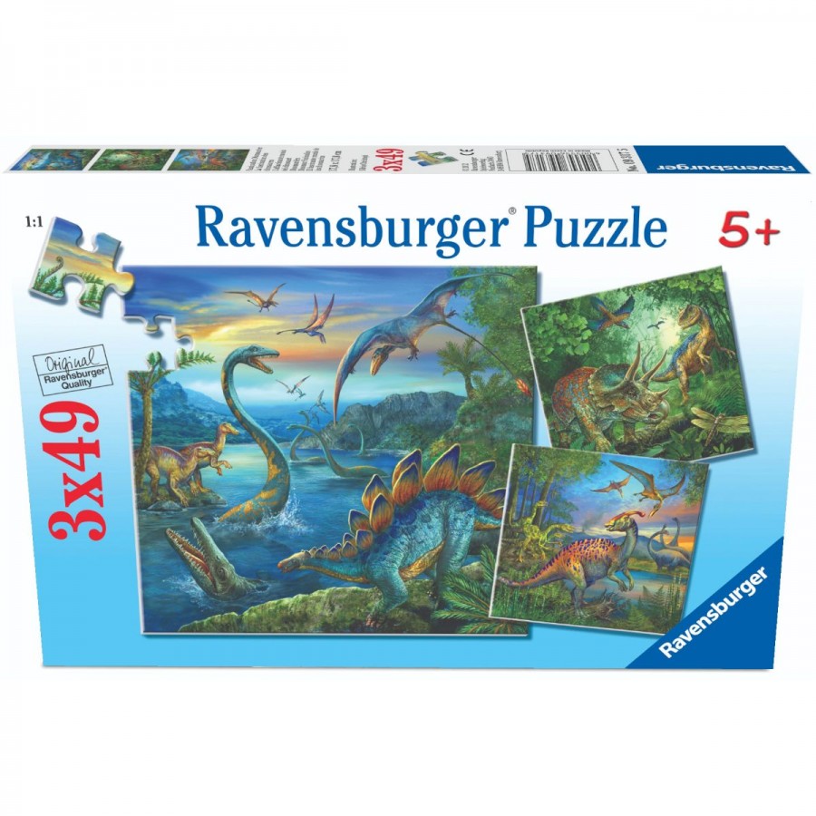 Ravensburger Puzzle 3x49 Piece Dinosaur Fascination
