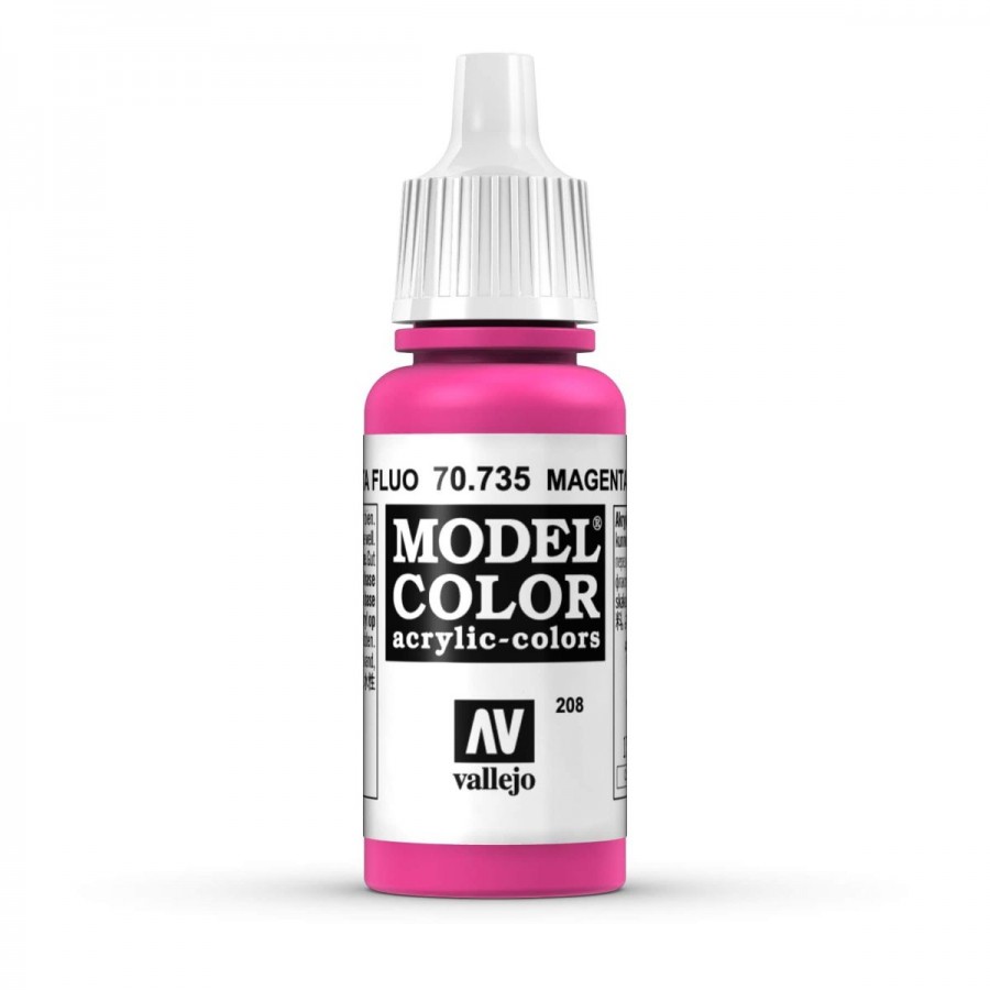 Vallejo Acrylic Paint Model Colour Fluorescent Magenta 17ml
