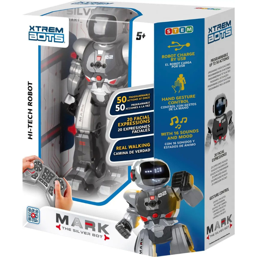 Xtrem Bots Mark The Silver Bot Interactive Robot