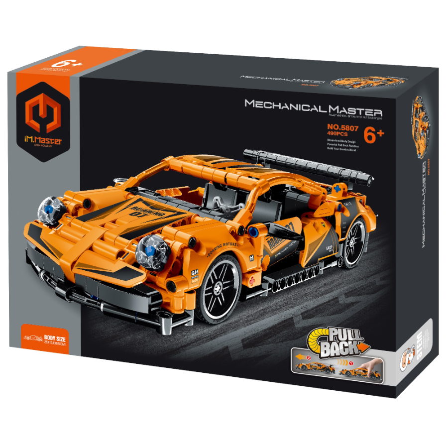 Mechanical Master Super Car Kit Orange 490 Pieces