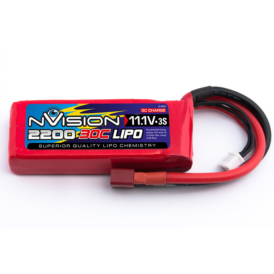 Nvision 11.1v 2200mAh SC 30c Lipo Battery