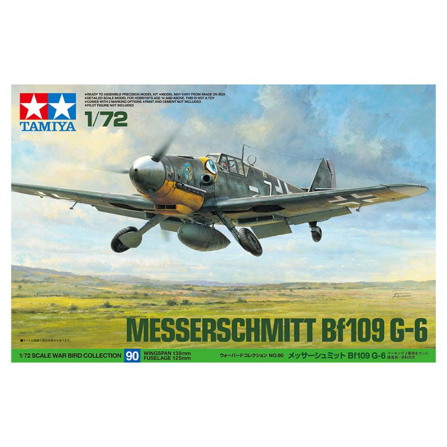 Tamiya Model Kit 1:72 Messerschmitt Bf109 G-6