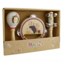 Wooden Musical Set With 3 Instruments Assorted