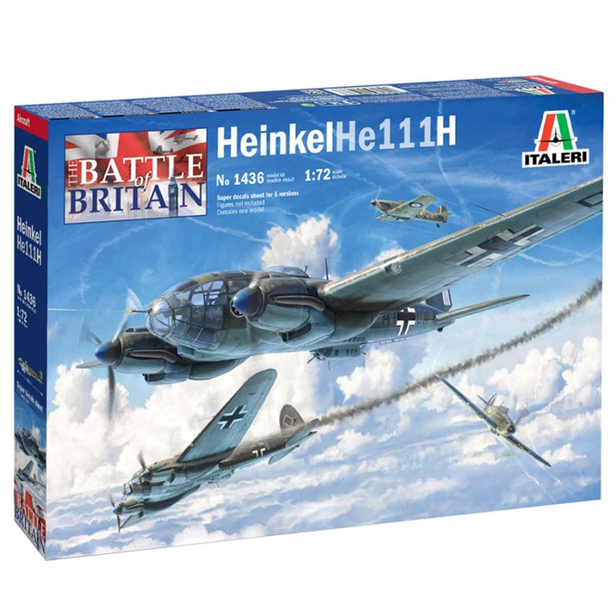 Italeri Model Kit 1:72 HE 111 H-6 Battle Of Britain 80th Anniversary