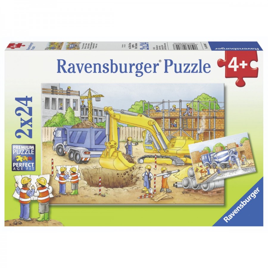 Ravensburger Puzzle 2x12 Piece Construction Site