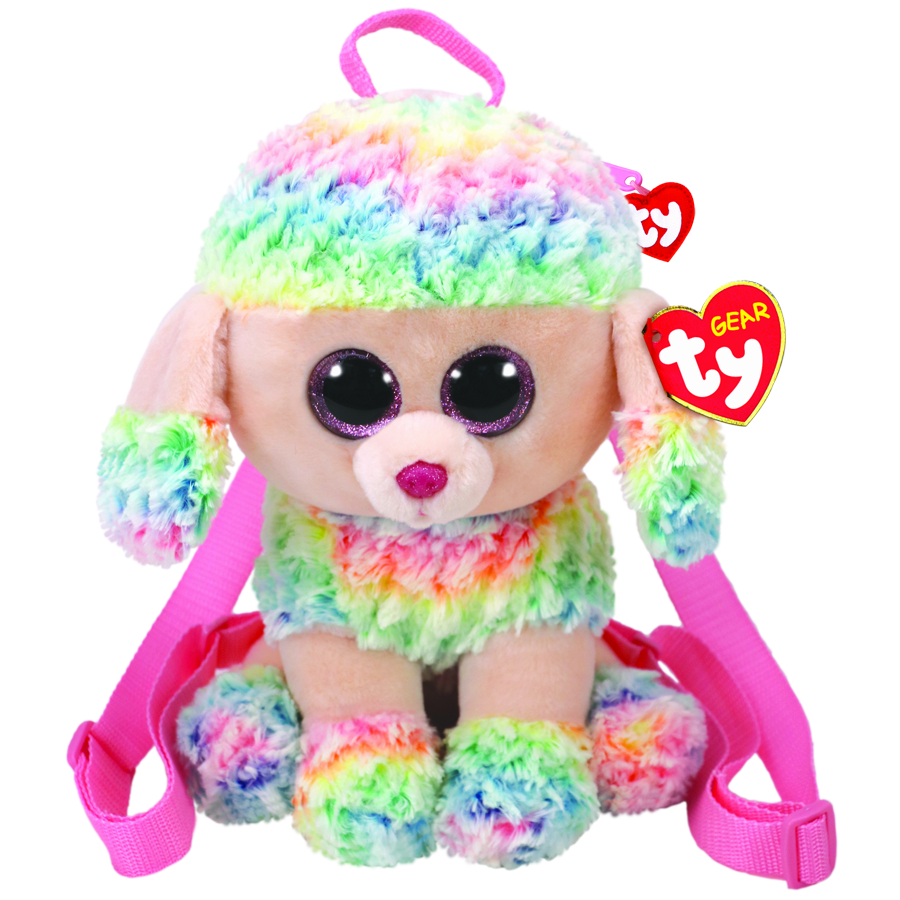 Beanie Boos Backpack Rainbow Poodle
