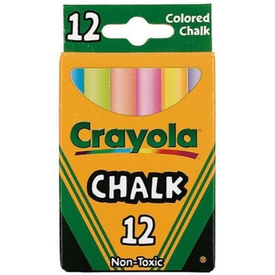 Crayola Chalk Sticks Coloured 12 Pack