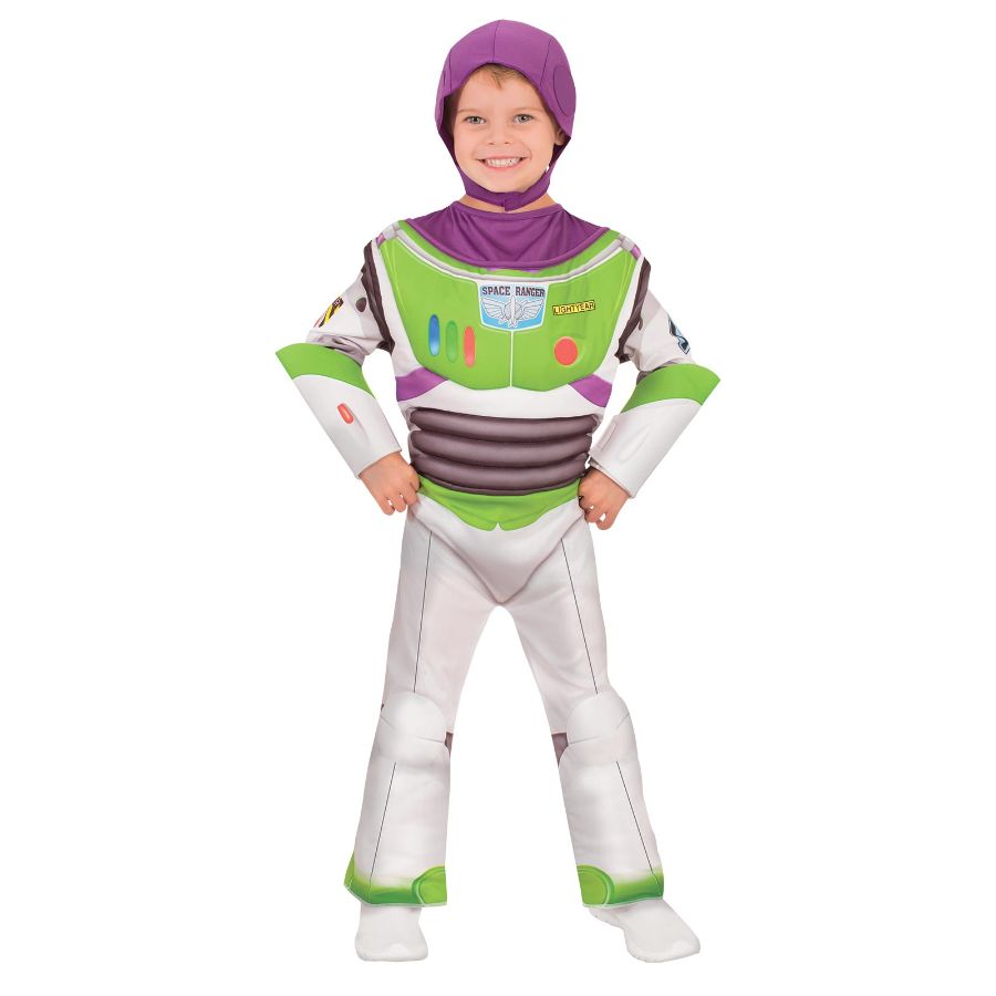 Toy Story Buzz Deluxe Kids Dress Up Costume Size 3-5