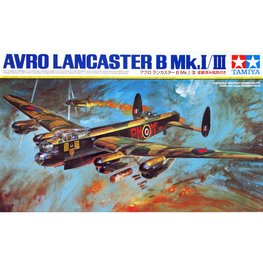 Tamiya Model Kit 1:48 Lancaster B MKI III With Painted Canopy