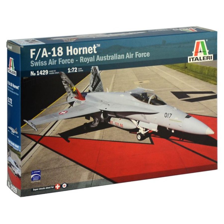 Italeri Model Kit 1:72 Aust Decals FA-18 Hornet Swiss Air Force RAAF