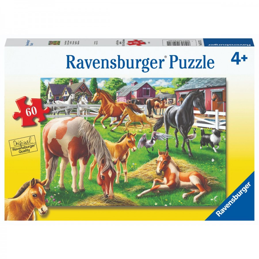 Ravensburger Puzzle 60 Piece Happy Horses