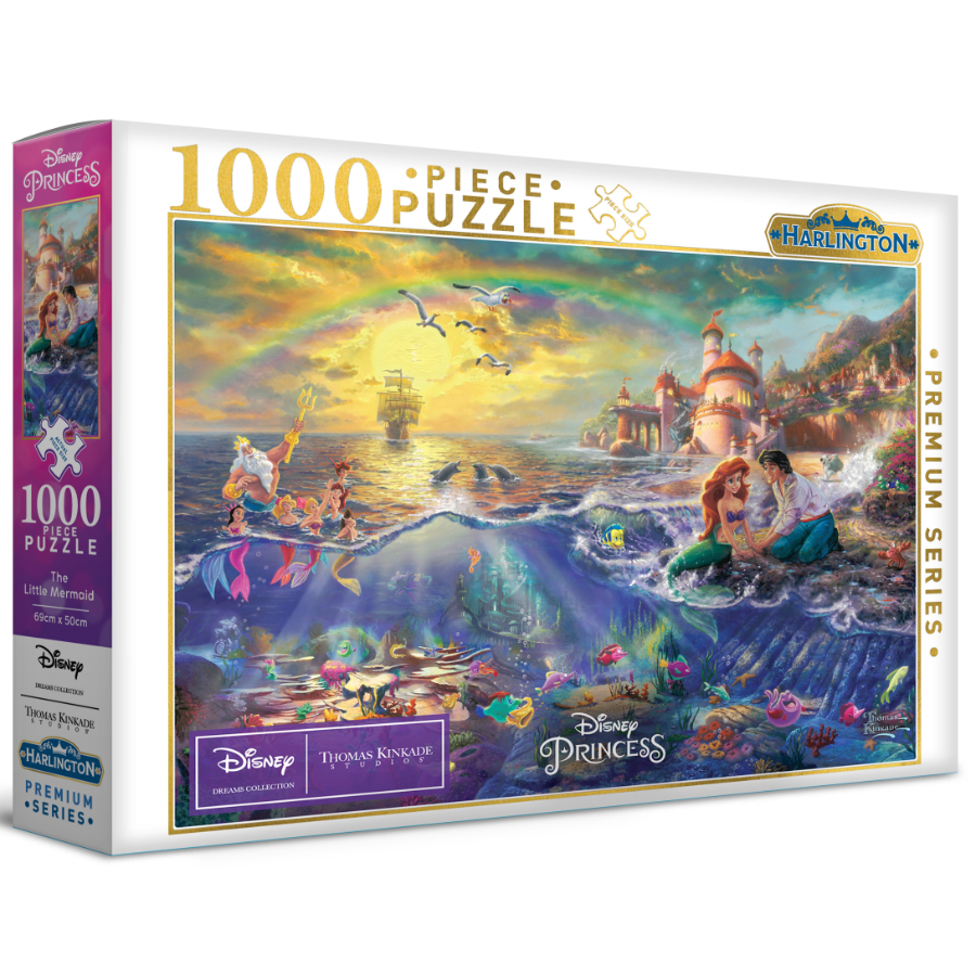 Harlington 1000 Piece Puzzle Thomas Kinkade Design The Little Mermaid