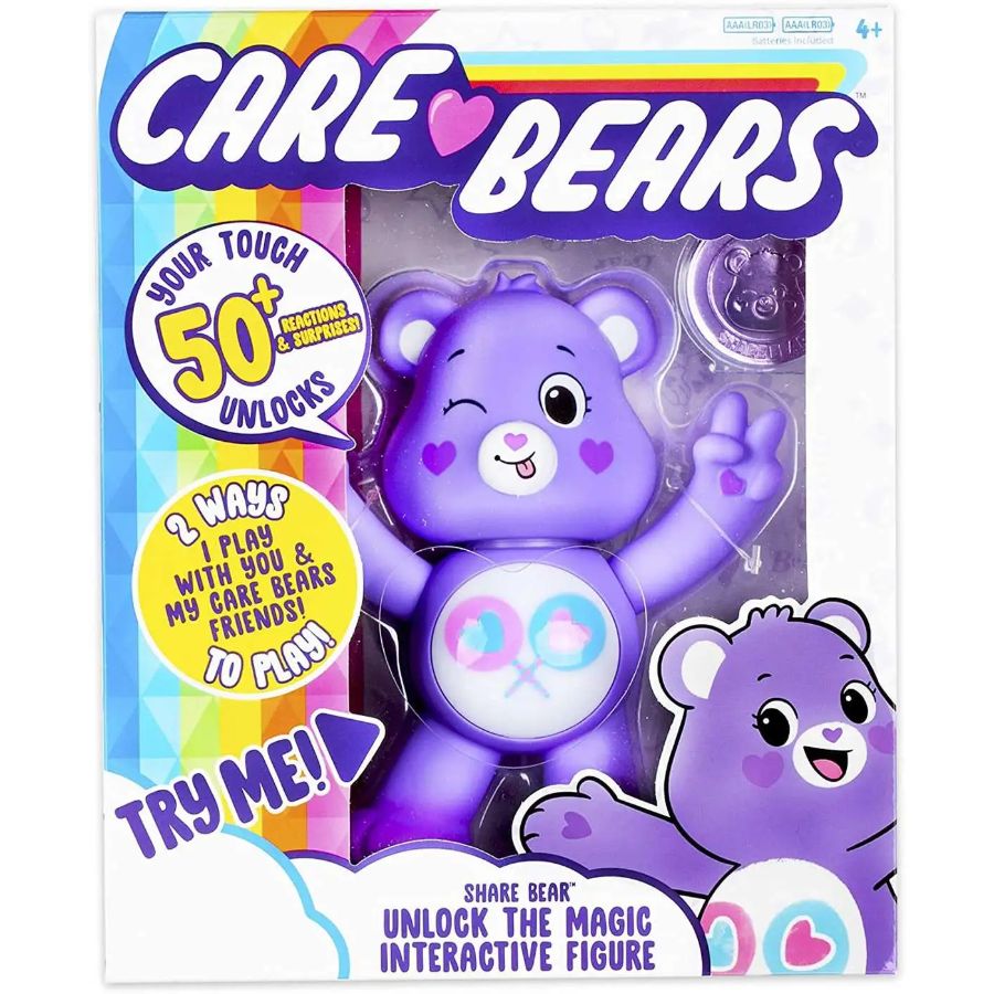 Care Bear Electronic Interactive Share Purple Bear