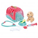 Pet Care Carrier With Plush Puppy & Accessories