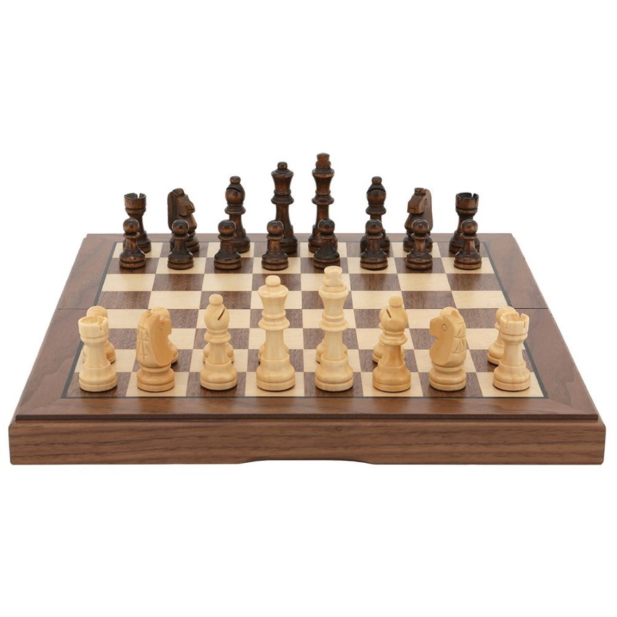Dal Rossi Wood Chess Set 15 Inch