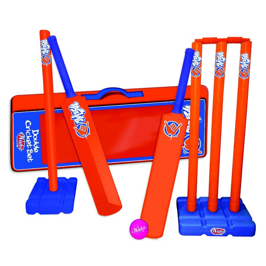 Wahu Double Cricket Set With Two Bats & Two Stump Sets
