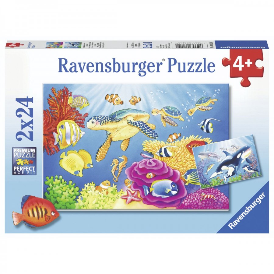 Ravensburger Puzzle 2x24 Piece Colorful Underwater World
