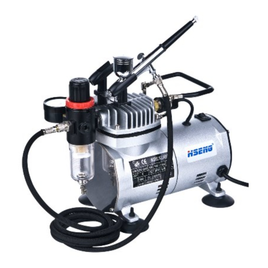 Hseng Air Compressor Kit With HS-30 Airbrush & Hose