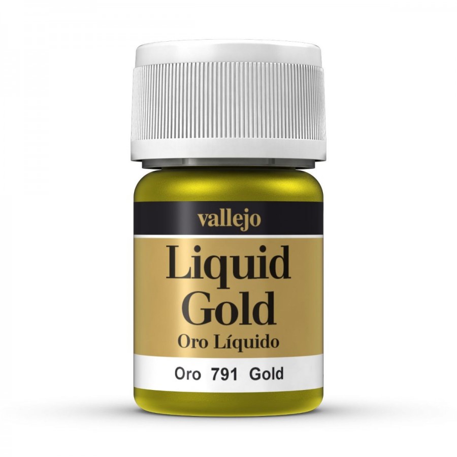 Vallejo Acrylic Paint Model Colour Metallic Gold Alcohol Base 35ml