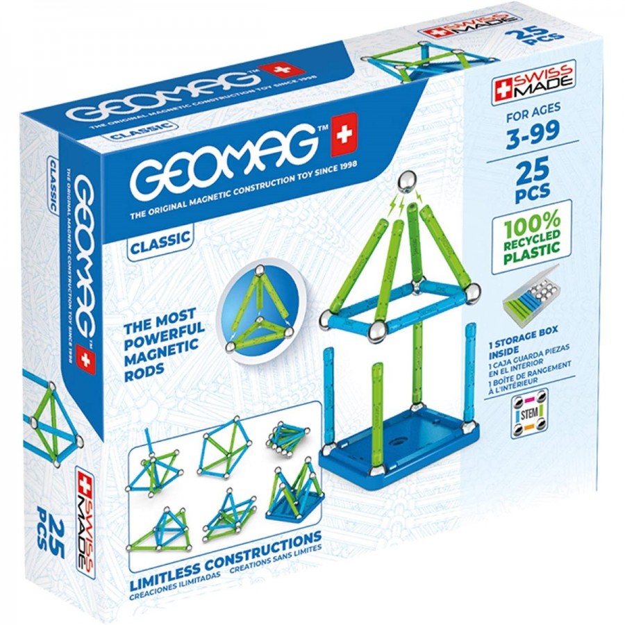Geomag Magnetic Construction With Recycled Plastic 25 Piece Set