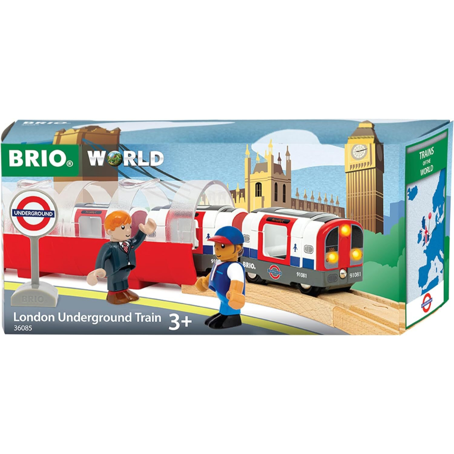 Brio Wooden Train Vehicle London Underground Train 7 Pieces